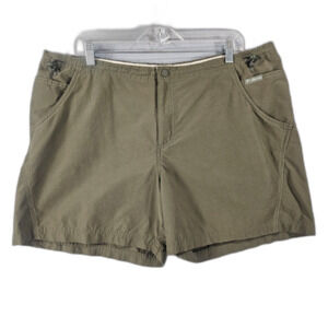 Columbia XL Nylon Shorts Gorpcore Hiking Shorts 5" Inseam Drab Green Khaki